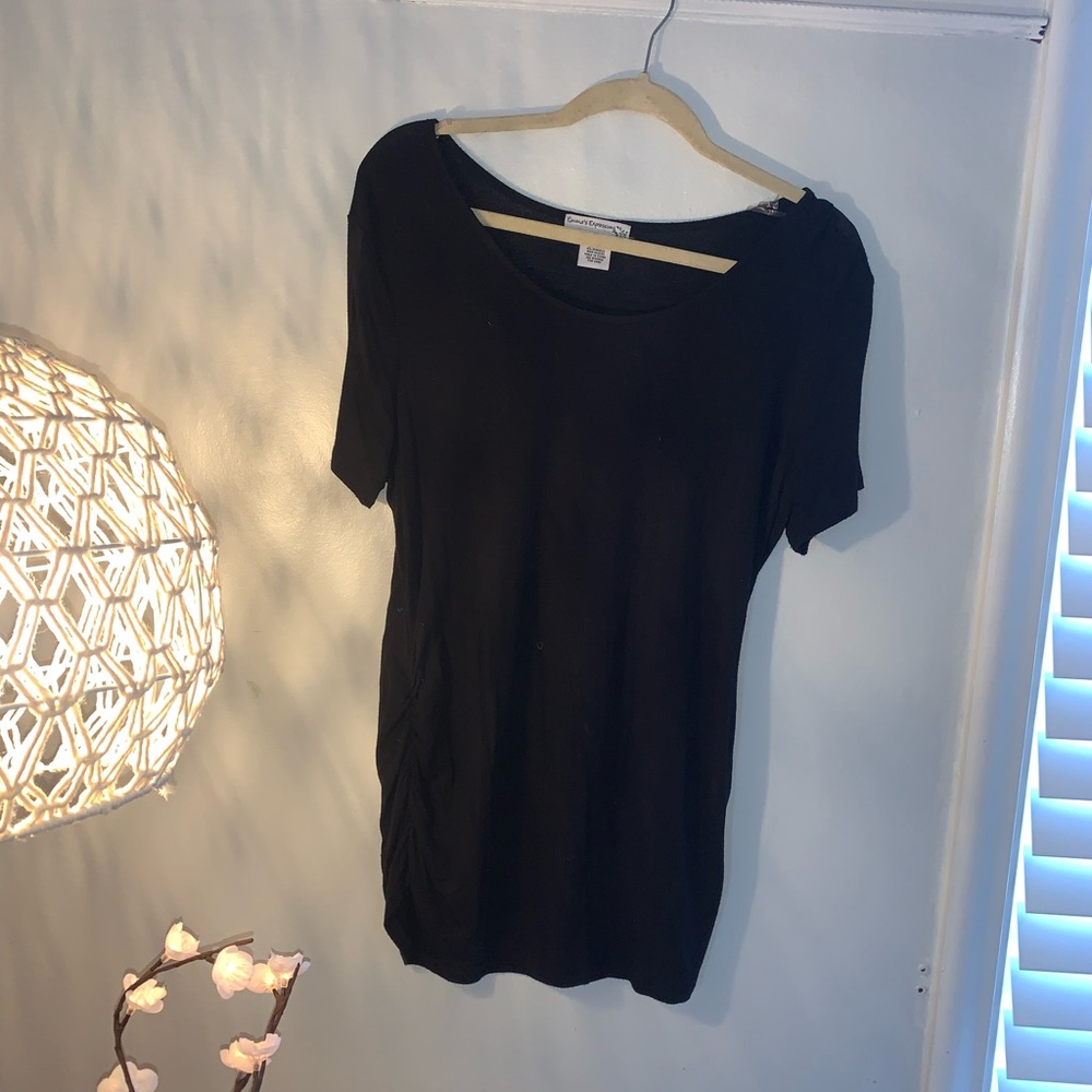 Womens black maternity shirt/dress